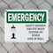 Signmission Safety Shower And Eye Wash Station With Symbol, 14 in W x Rectangle, Plastic OS-2PACK-EM-P-1014-L-10418 - alternate 3